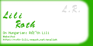 lili roth business card